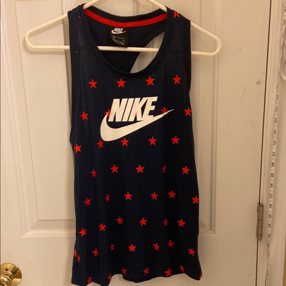 Nike Navy Tank Top with Red Stars